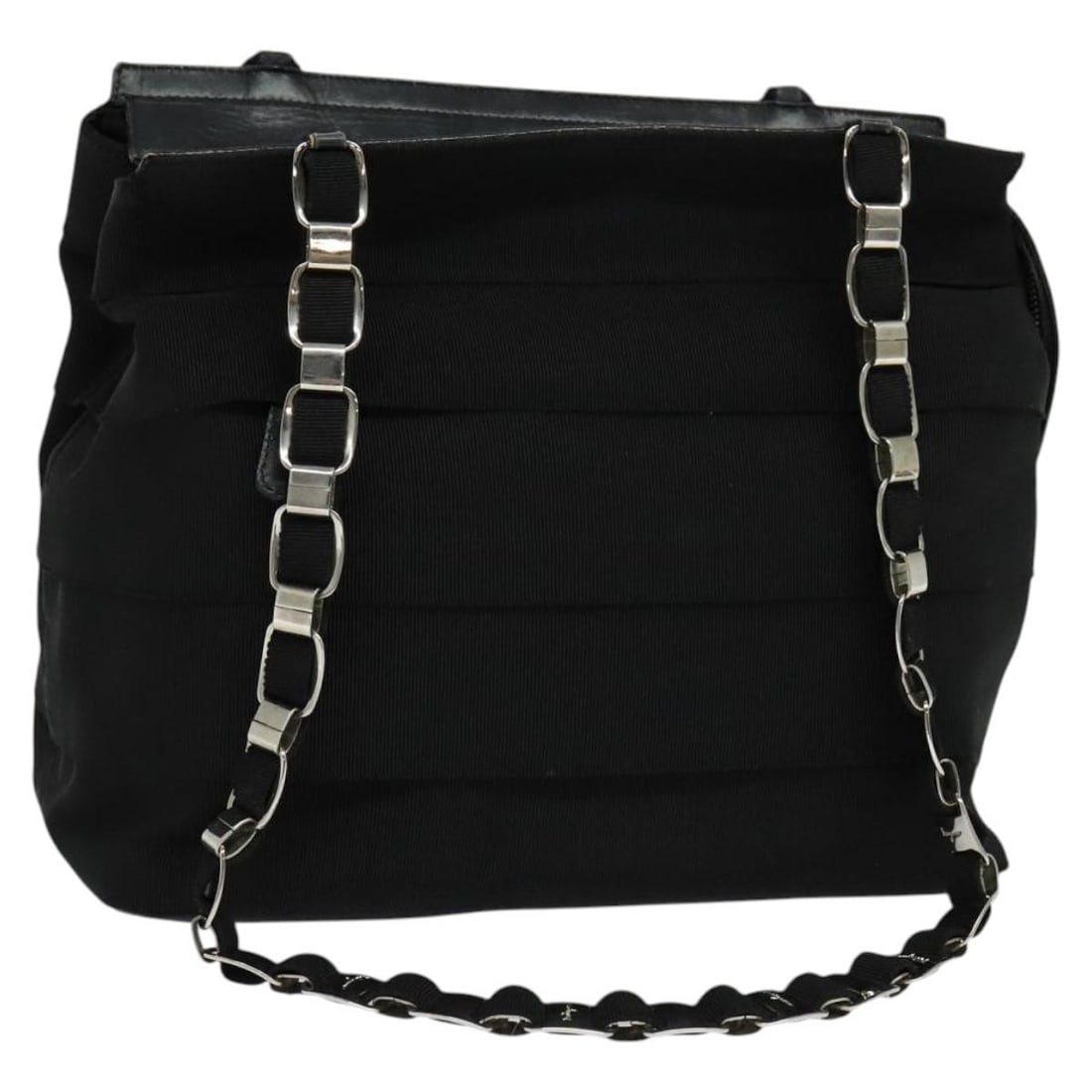 Black Canvas Shoulder Handbag by Salvatore Ferragamo Vala: Black Canvas Shoulder Handbag by Salvatore Ferragamo Vala The Salvatore Ferragamo Vala Shoulder Bag is crafted from black canvas, designed for female use. It features a shoulder strap and metal fittin