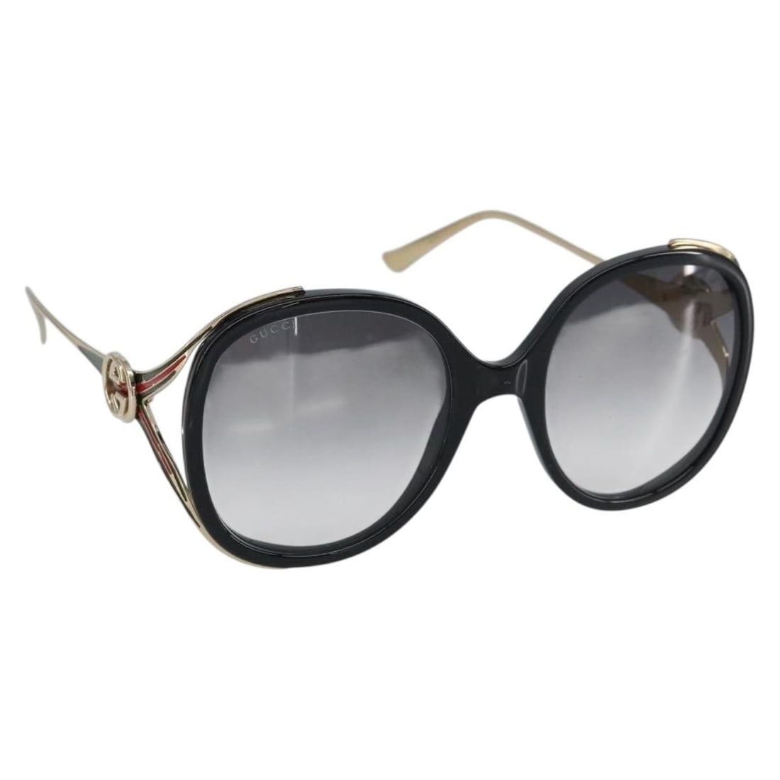 GUCCI Gold Tone Interlocking Web Sunglasses GG0226S Authentic Italy: GUCCI Gold Tone Interlocking Web Sunglasses GG0226S Authentic Italy Elevate your style with these GUCCI Interlocking Web Sherry Sunglasses, expertly crafted in Italy. Featuring a stunning gold tone me