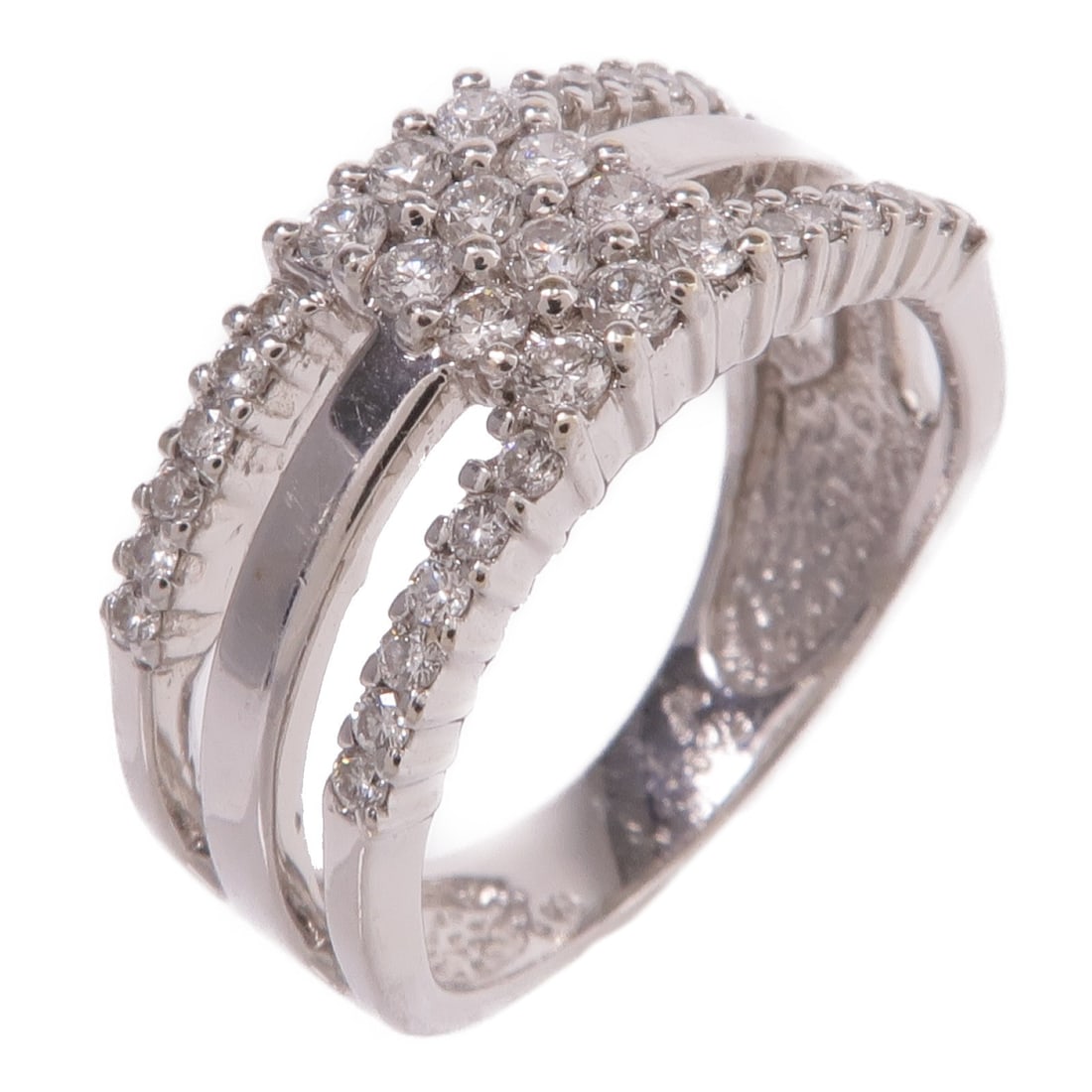 JEWELRY Diamond Ring 18K White Gold Size 5.75 (1 of 8)