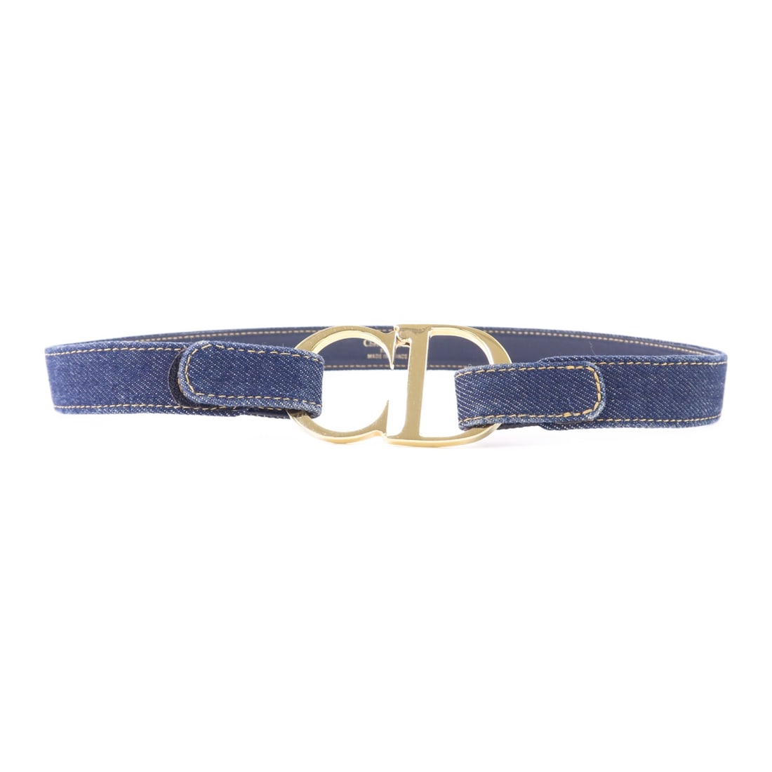 Dior Denim Belt with Metal Detailing in Navy Blue Size S (1 of 14)