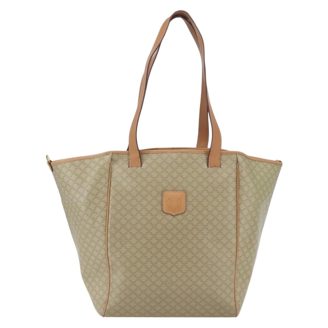 Celine Beige Canvas and Leather Macadam Vintage Tote Handbag (1 of 18)