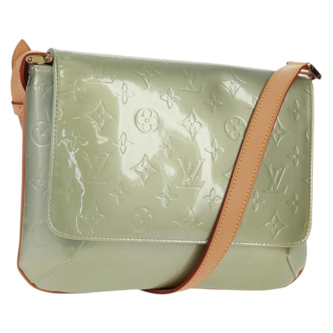 Louis Vuitton Thompson Street Gris Monogram Vernis Patent Leather Shoulder Bag M91008 (1 of 18)