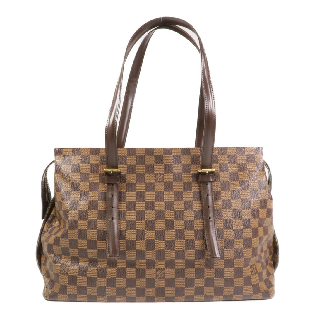 LOUIS VUITTON Chelsea Tote Bag N51119 Brown GHW: LOUIS VUITTON Chelsea Tote Bag N51119 Brown GHW This stylish LOUIS VUITTON Chelsea Shoulder Handbag is a perfect blend of elegance and functionality. Crafted from durable PVC coated canvas, it feature