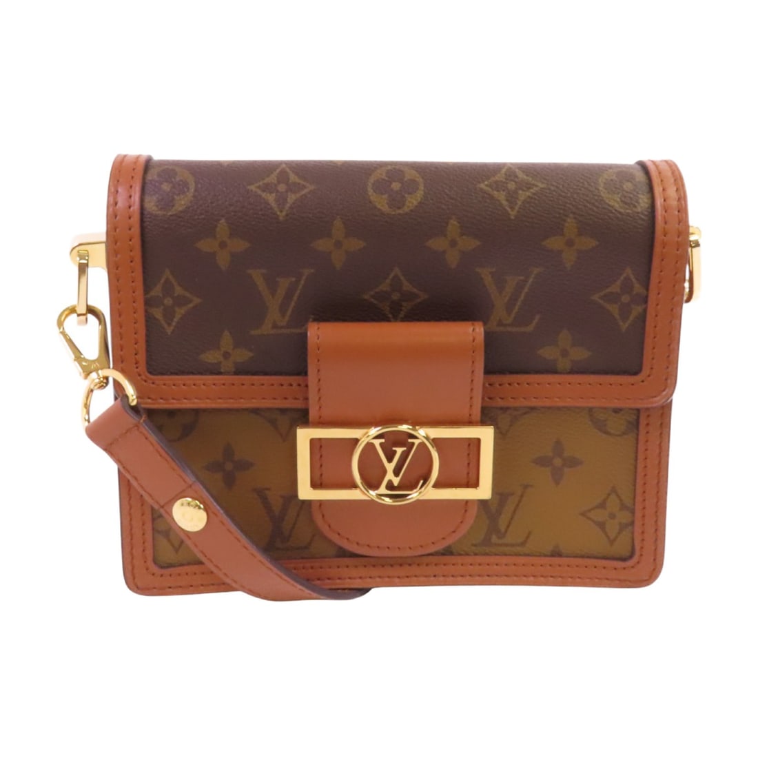 LOUIS VUITTON Mini Dauphine Shoulder Bag M45959 Monogram Reverse GHW (1 of 17)