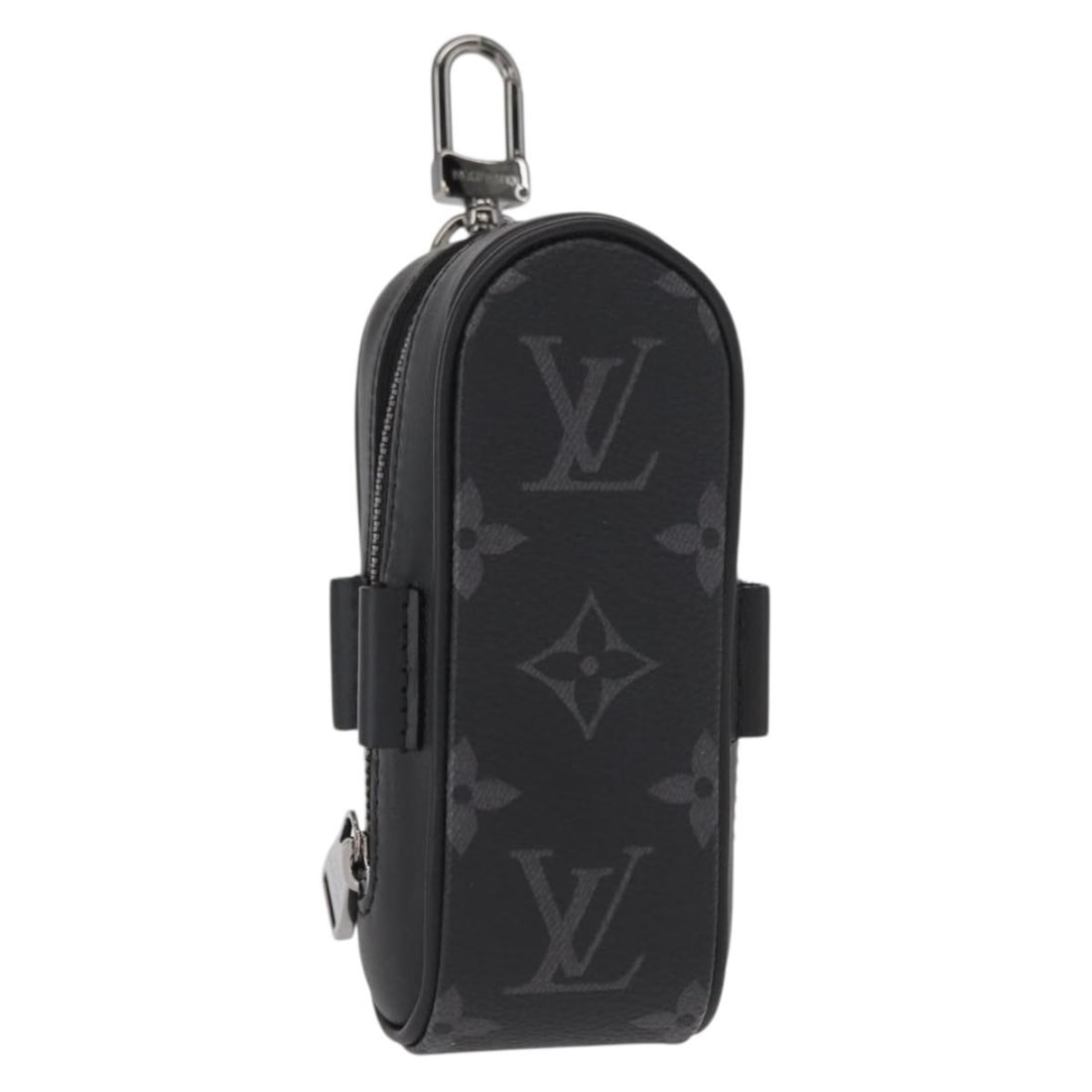 LOUIS VUITTON Monogram Eclipse Golf Bag Charm GI0344 with Dust Bag: LOUIS VUITTON Monogram Eclipse Golf Bag Charm GI0344 with Dust Bag Elevate your golfing experience with this stylish Louis Vuitton Monogram Eclipse Bag Charm. Crafted from Monogram Eclipse canvas, thi