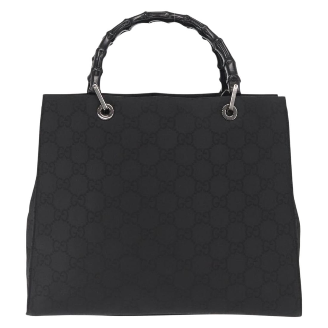 Gucci Canvas Bamboo Handle Black Tote Bag 35cm x 27cm x 13cm (1 of 18)