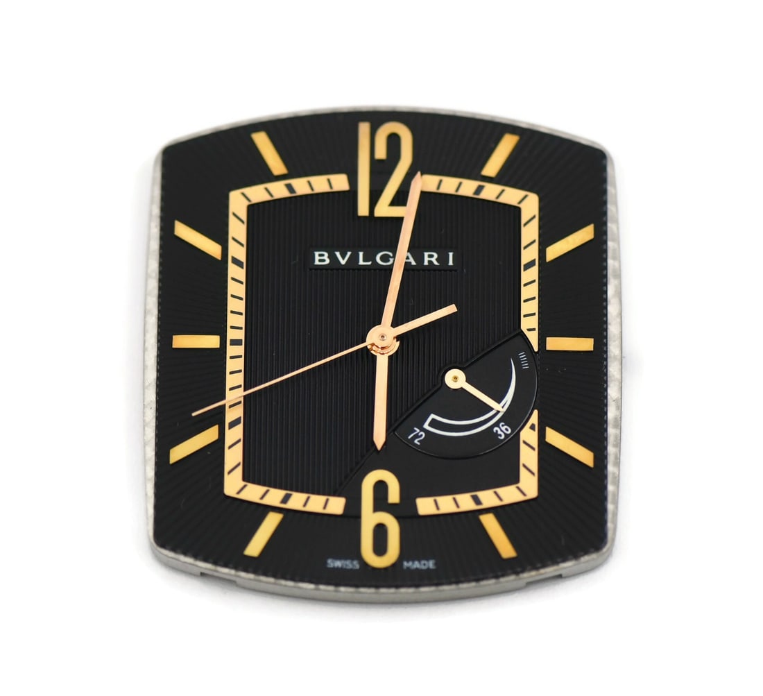 Bvlgari Assioma 1103.4 Watch Movement 32x30mm: Bvlgari Assioma 1103.4 Watch Movement 32x30mm This is a pre-owned Bvlgari Assioma Caliber 1103.4 movement, designed for use in Bvlgari Assioma timepieces. The movement measures 32 x 30 mm and is 100%