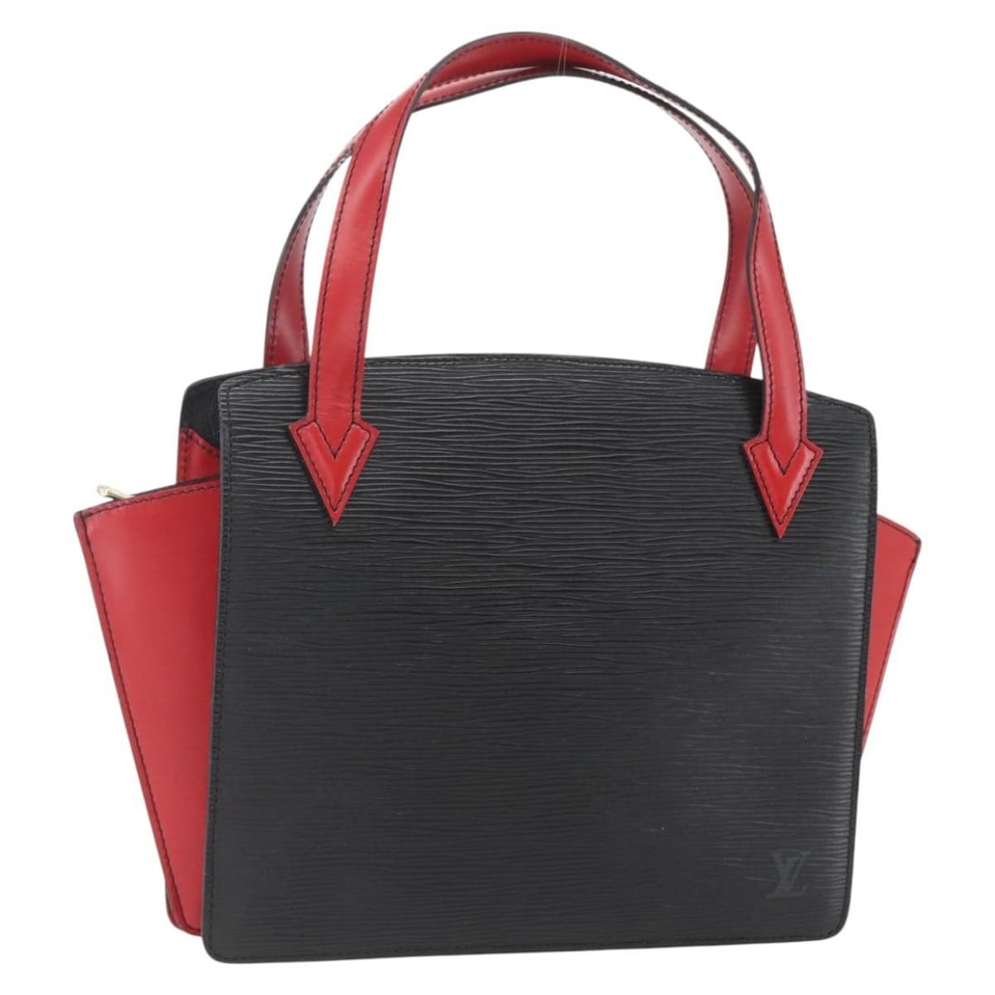 Louis Vuitton Varenne Epi Leather Black Red Handbag M52387 France: Louis Vuitton Varenne Epi Leather Black Red Handbag M52387 France This Louis Vuitton Epi Bicolor Varenne handbag features a striking black and red exterior crafted from Epi leather. Made in France, it