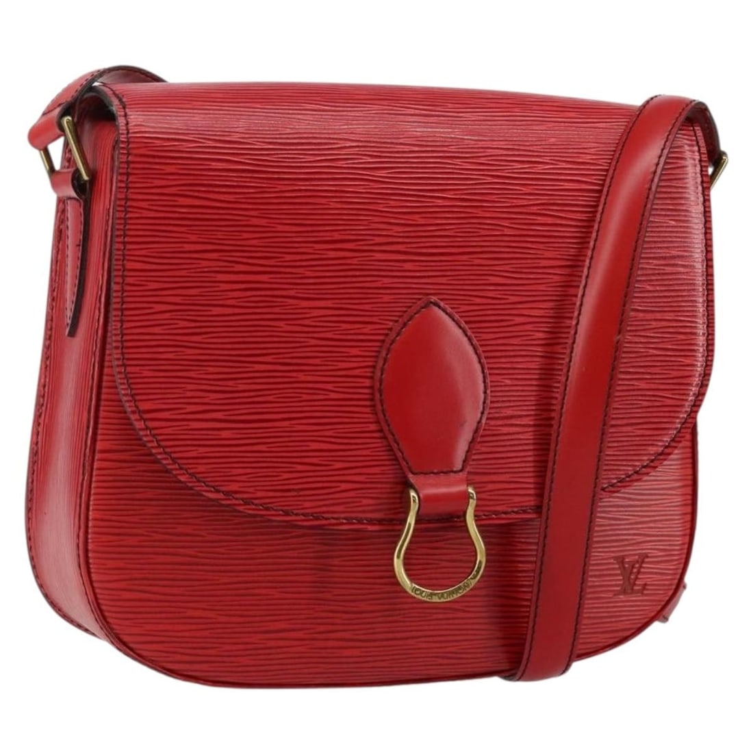 LOUIS VUITTON Epi Saint Cloud GM Red Shoulder Bag M52197 Auth: LOUIS VUITTON Epi Saint Cloud GM Red Shoulder Bag M52197 Auth The LOUIS VUITTON Epi Saint Cloud GM Shoulder Bag combines elegance with practicality. Crafted from high-quality Epi leather in a striking
