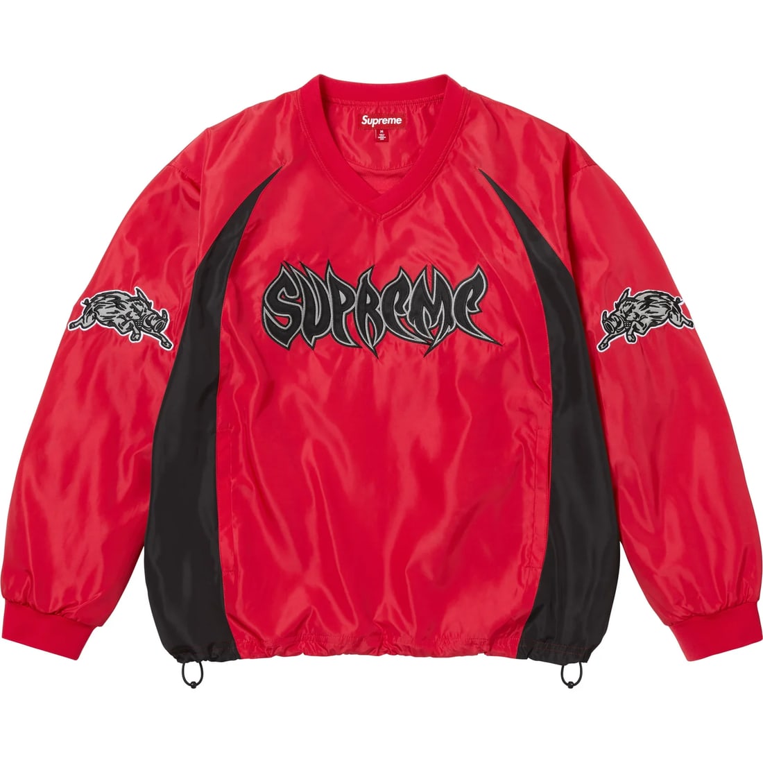 Red Supreme Warthog Graphic Pullover Sweatshirt Size Large: Red Supreme Warthog Graphic Pullover Sweatshirt Size Large The Supreme Warthog Red Pullover features bold warthog artwork combined with Supreme's distinctive streetwear style. Designed for warmth and