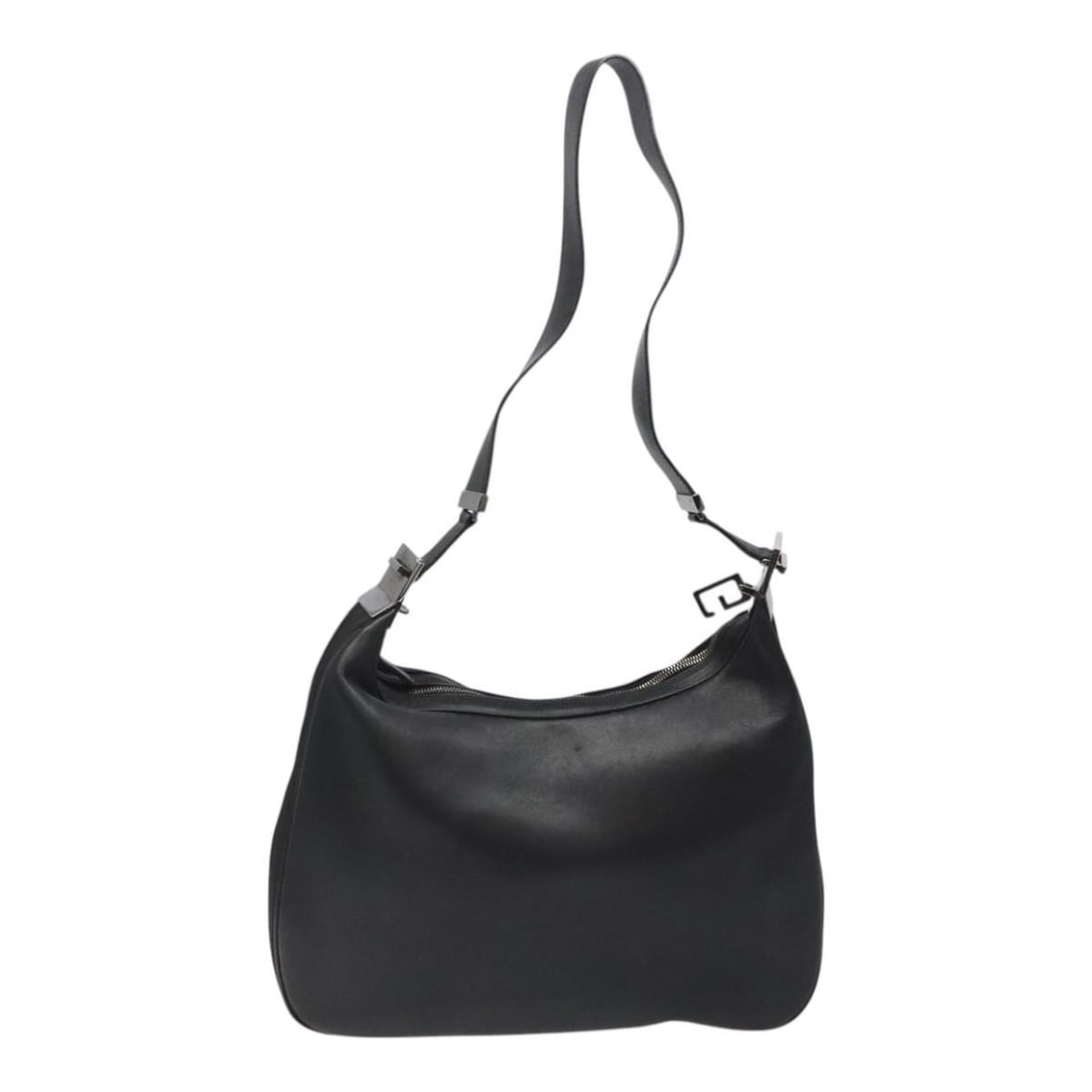 Leather Vintage Gucci Attache Shoulder Bag Black: Leather Vintage Gucci Attache Shoulder Bag Black This vintage Gucci Attache shoulder bag is crafted from black leather and designed for women. It features a shoulder strap and metal fittings, showing