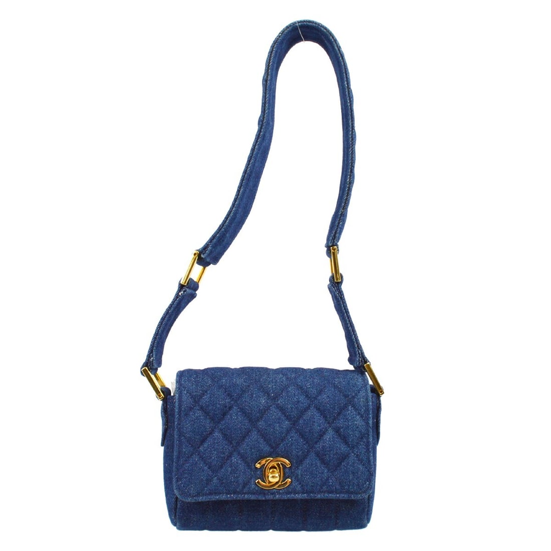 Chanel Classic Single Flap Blue Denim Mini Shoulder Bag: Chanel Classic Single Flap Blue Denim Mini Shoulder Bag Discover the chic elegance of the Chanel Blue Denim Straight Flap Shoulder Bag, a perfect accessory for casual outings. This mini shoulder bag f