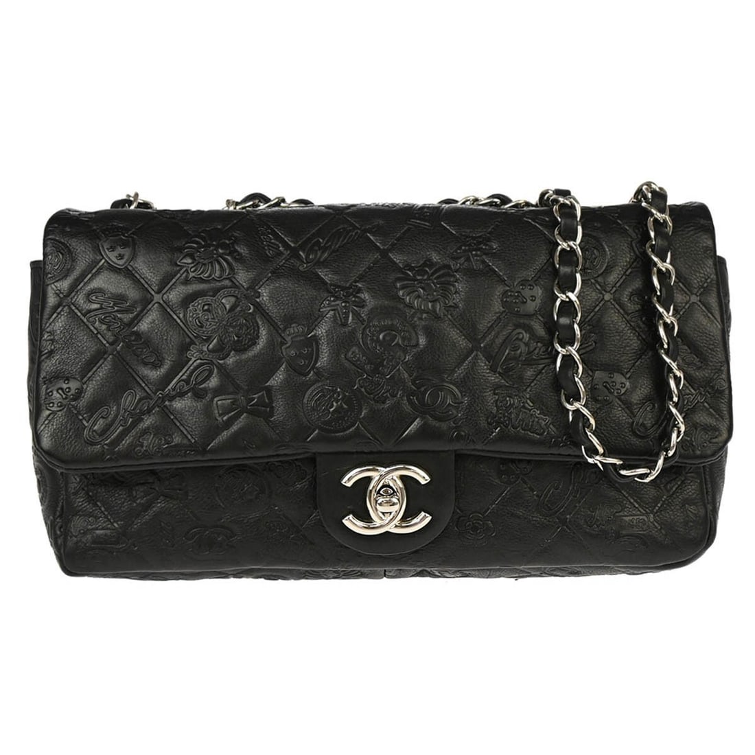 Chanel Black Lambskin Icon Shoulder Bag with Turn Lock (1 of 11)