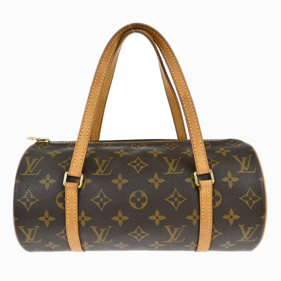 Louis Vuitton Papillon 26 Monogram Canvas Top Handle Bag M51386: Louis Vuitton Papillon 26 Monogram Canvas Top Handle Bag M51386 This Louis Vuitton Papillon 26 handbag features the iconic Monogram canvas with leather trim and double handles. The medium-sized bag ha