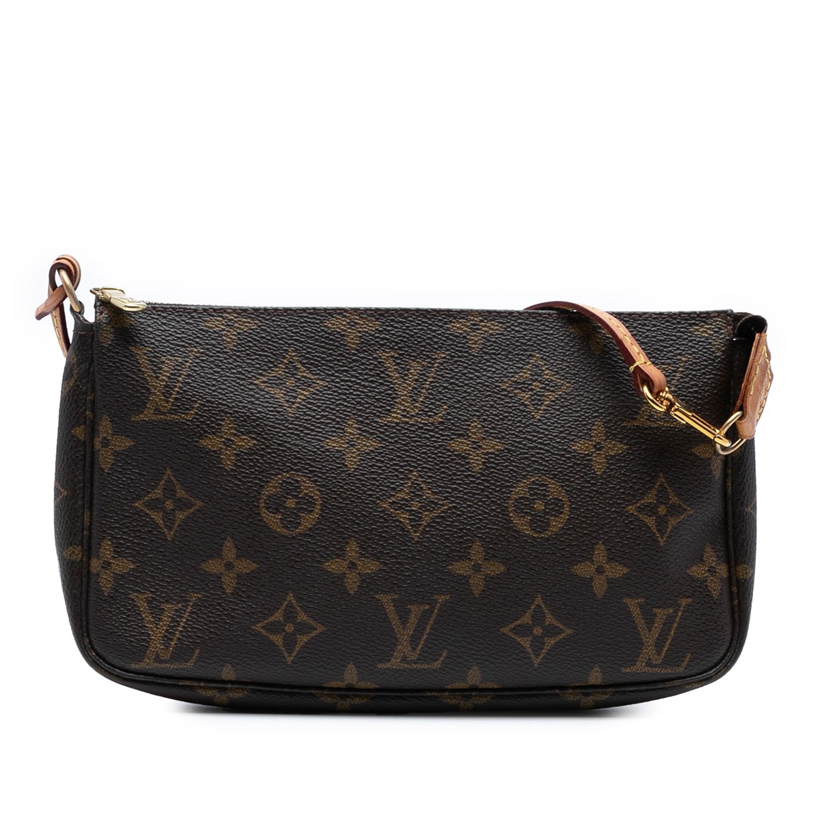 Louis Vuitton Monogram Pochette Accessoires Brown Canvas Bag: Louis Vuitton Monogram Pochette Accessoires Brown Canvas Bag The Louis Vuitton Monogram Pochette Accessoires is a stylish and functional bag crafted from durable monogram canvas. It features a flat va