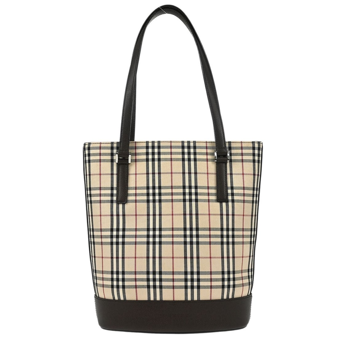 Burberry Beige Canvas Check Tote Handbag with Leather Handles (1 of 10)