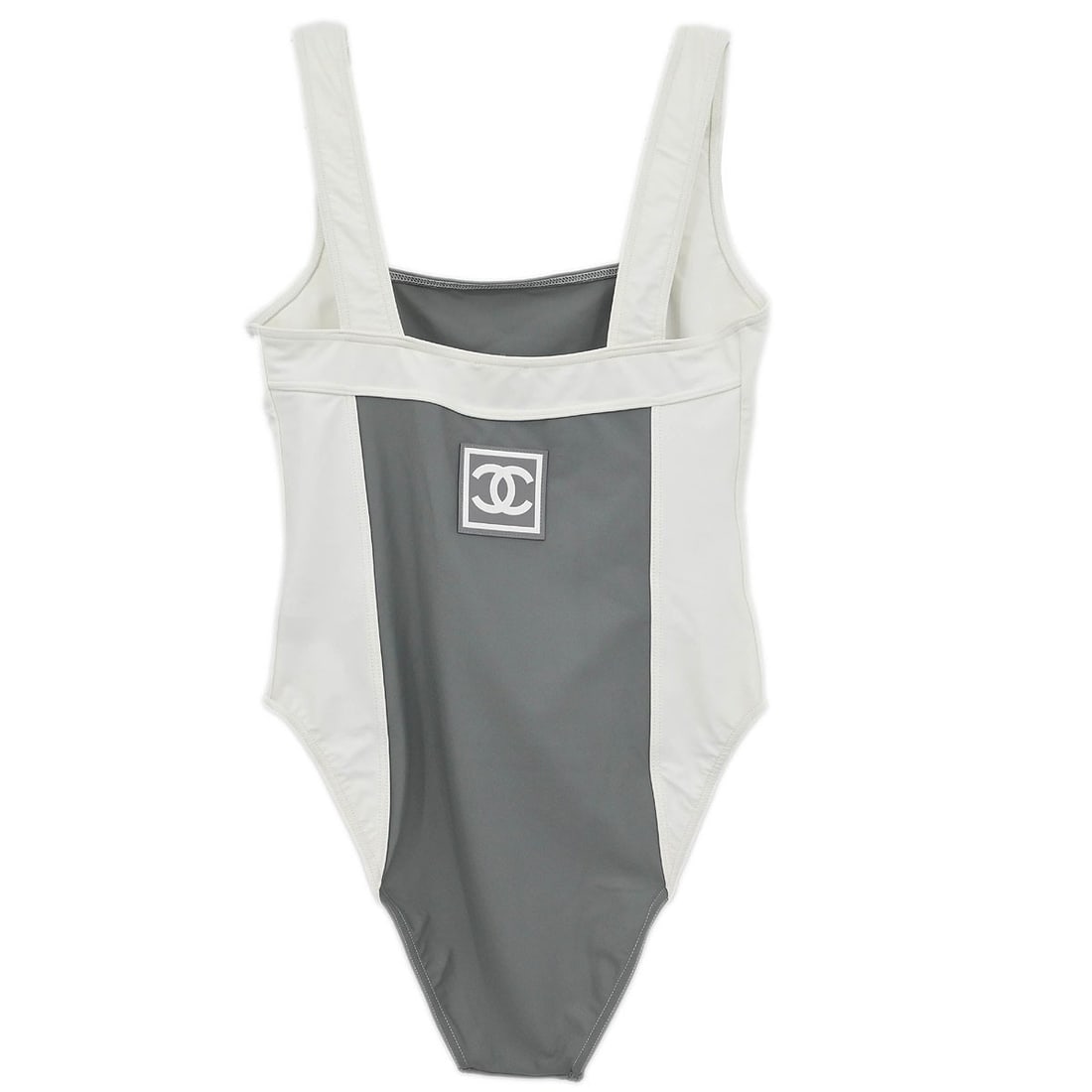 Chanel Sport Line Swimsuit White Gray Size 40 (1 of 10)