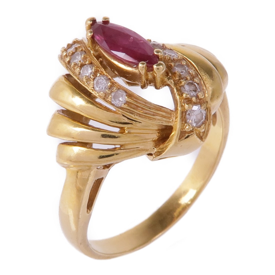 JEWELRY Ruby Ring 18K Yellow Gold Size 6.5 (1 of 7)