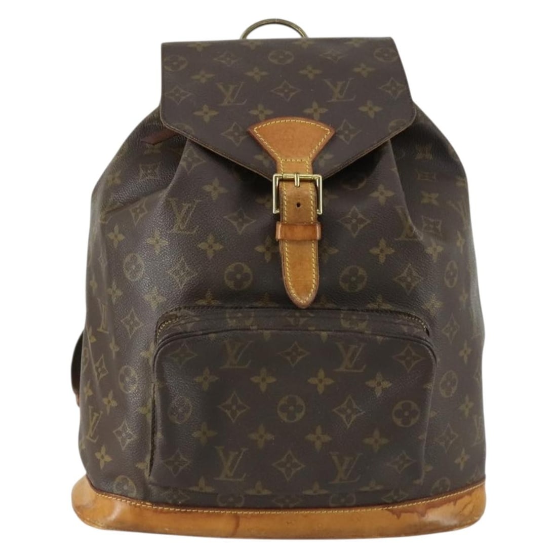 Montsouris Brown Canvas Backpack by Louis Vuitton 31x39x13cm: Montsouris Brown Canvas Backpack by Louis Vuitton 31x39x13cm The Louis Vuitton Montsouris Backpack features the iconic monogram canvas in a brown color designed for women. Crafted in France, this back