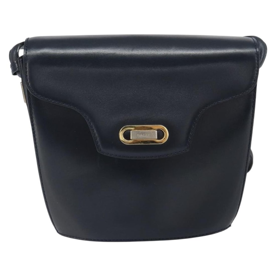 Vintage Bally Leather Shoulder Bag Black 17cm by 19cm by 9cm: Vintage Bally Leather Shoulder Bag Black 17cm by 19cm by 9cm This vintage Bally shoulder bag for women is crafted from black leather and features metal fittings. The bag shows signs of wear including