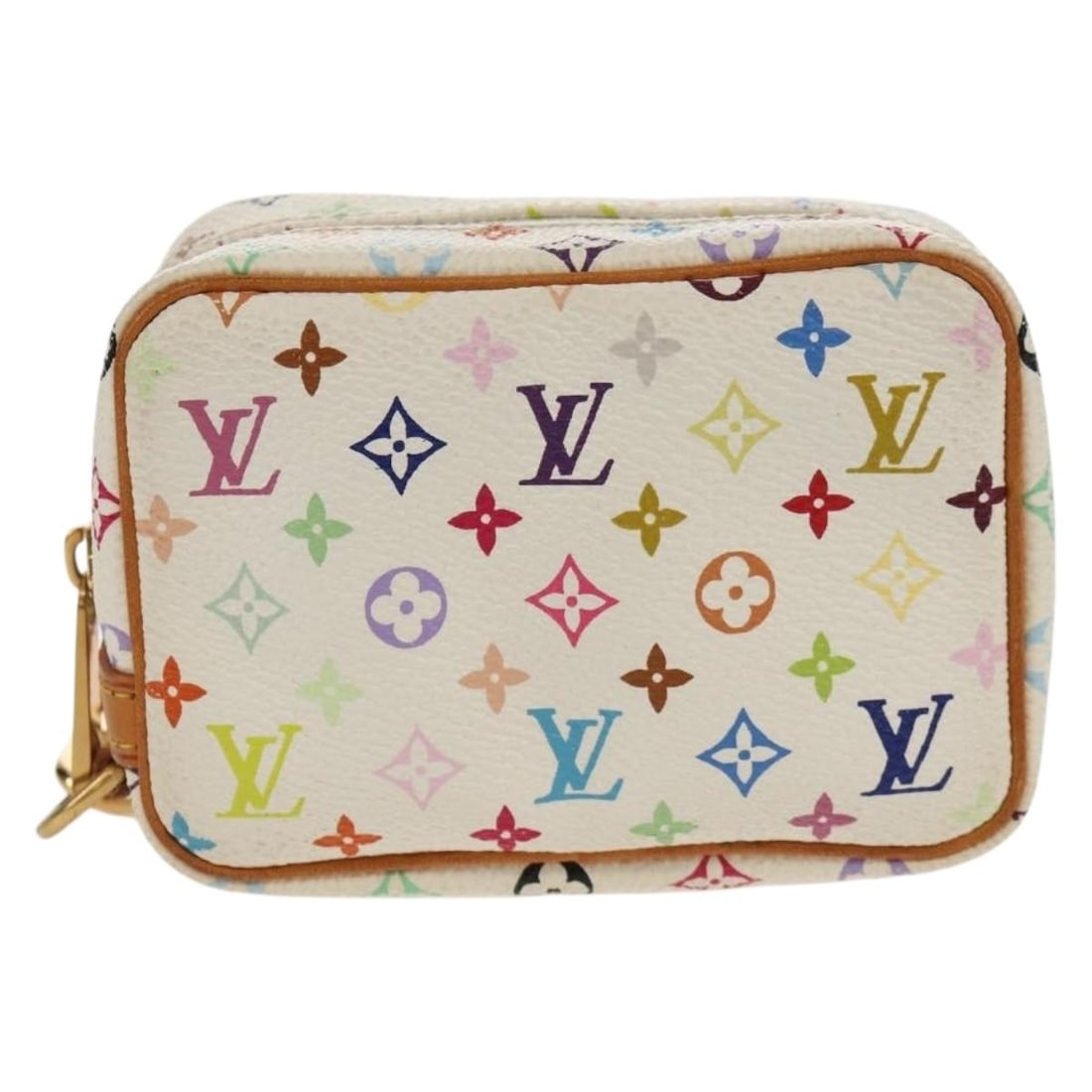 Louis Vuitton Multicolor Canvas Wapity Trousse Pouch: Louis Vuitton Multicolor Canvas Wapity Trousse Pouch This Louis Vuitton Wapity Trousse Pouch features a multicolor monogram canvas designed for female use. Its compact size makes it ideal for carrying