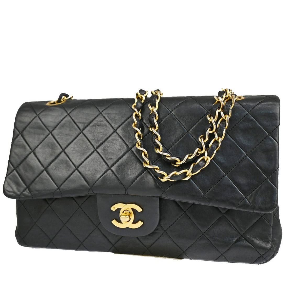 Chanel Leather Classic Double Flap Timeless Bag Black 25cm (1 of 18)