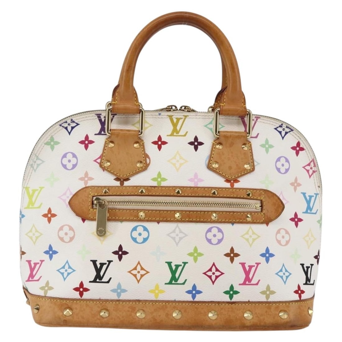 Louis Vuitton Multicolor Monogram Alma Canvas Satchel Bag: Louis Vuitton Multicolor Monogram Alma Canvas Satchel Bag This pre-owned Louis Vuitton Alma handbag features the iconic Monogram Multicolor canvas. Designed for women, the bag displays a multicolored