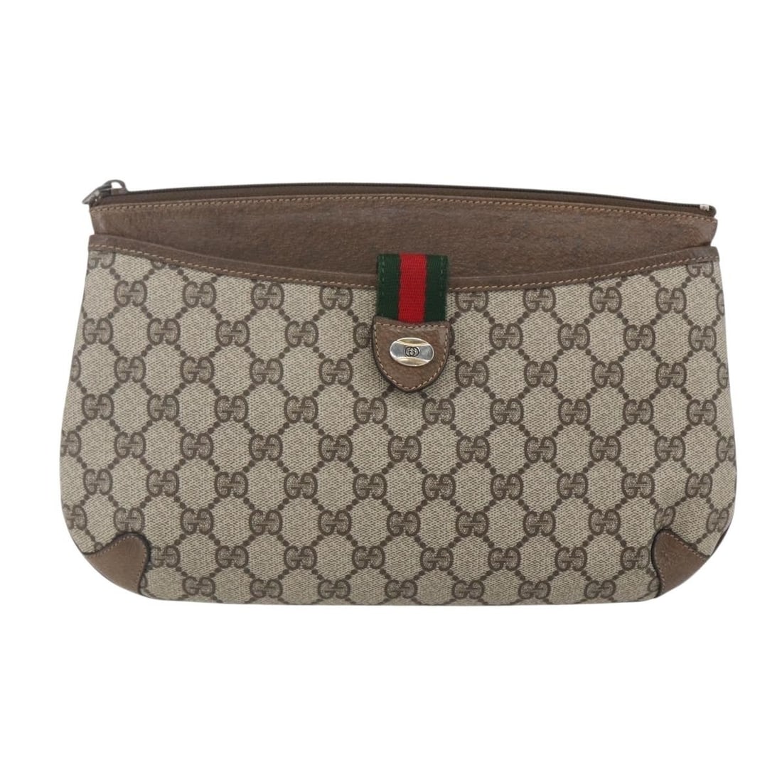 Vintage Gucci Beige Canvas Crossbody Bag with Web Detail (1 of 18)