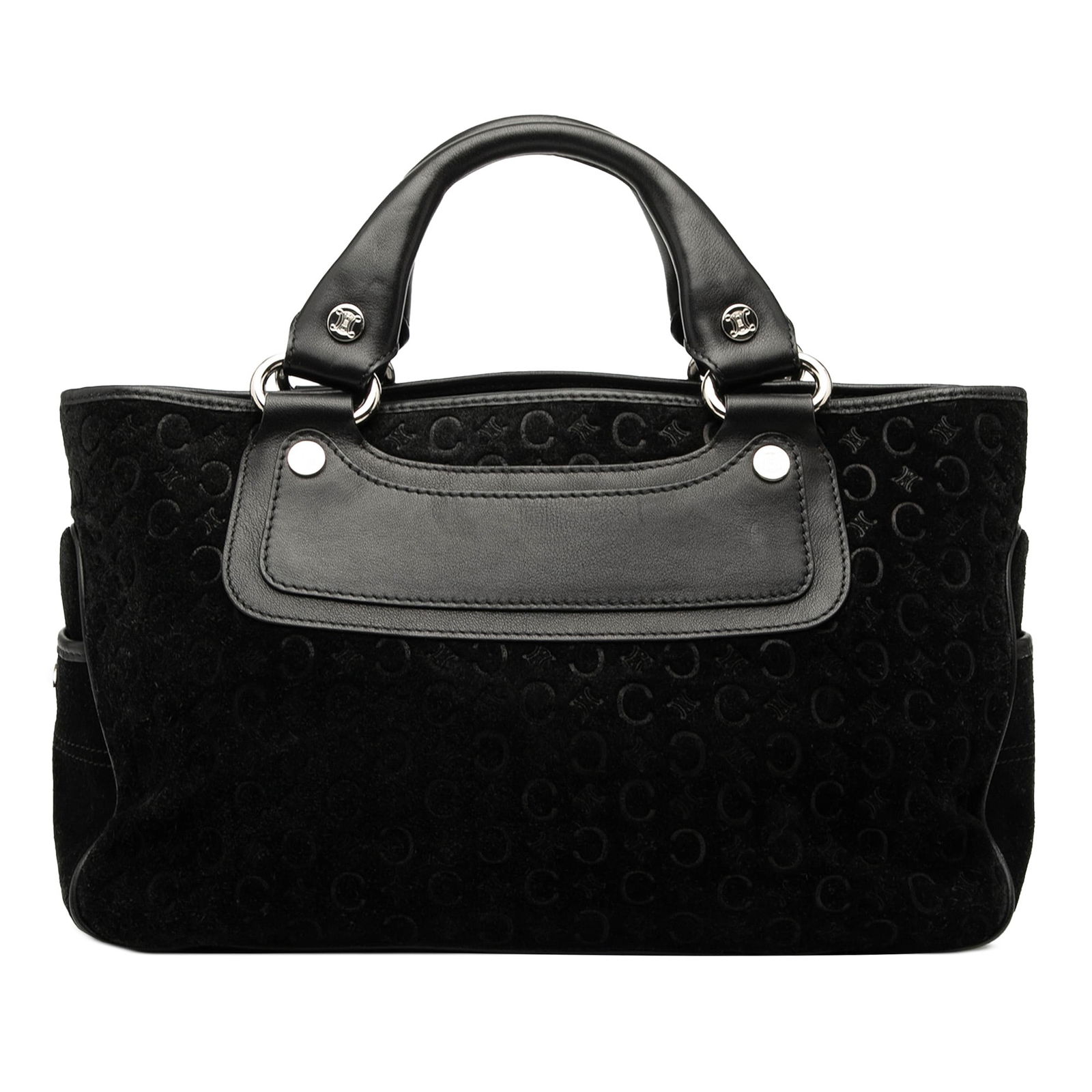 Celine C Macadam Black Suede Boogie Handbag with Leather Trim (1 of 9)