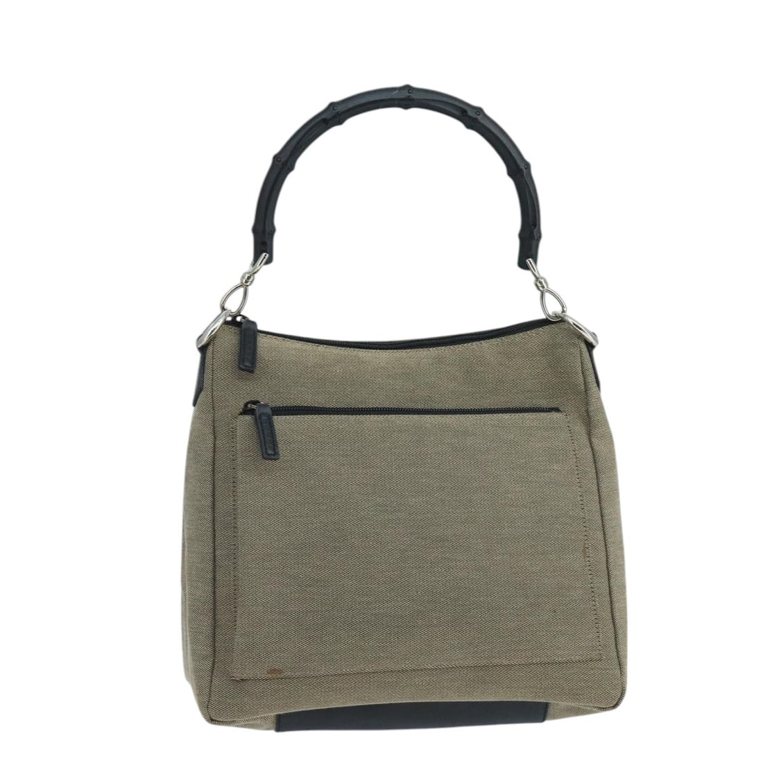 Vintage Gucci Canvas Tote with Bamboo Handle Beige 27cm x 25cm x 11cm (1 of 18)