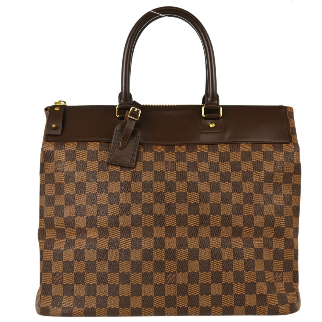 Louis Vuitton Damier Canvas Unisex Greenwich Travel Bag 37cm: Louis Vuitton Damier Canvas Unisex Greenwich Travel Bag 37cm The Louis Vuitton Greenwich Travel Bag in Damier canvas offers a unisex design ideal for versatile travel needs. Crafted in France, this br