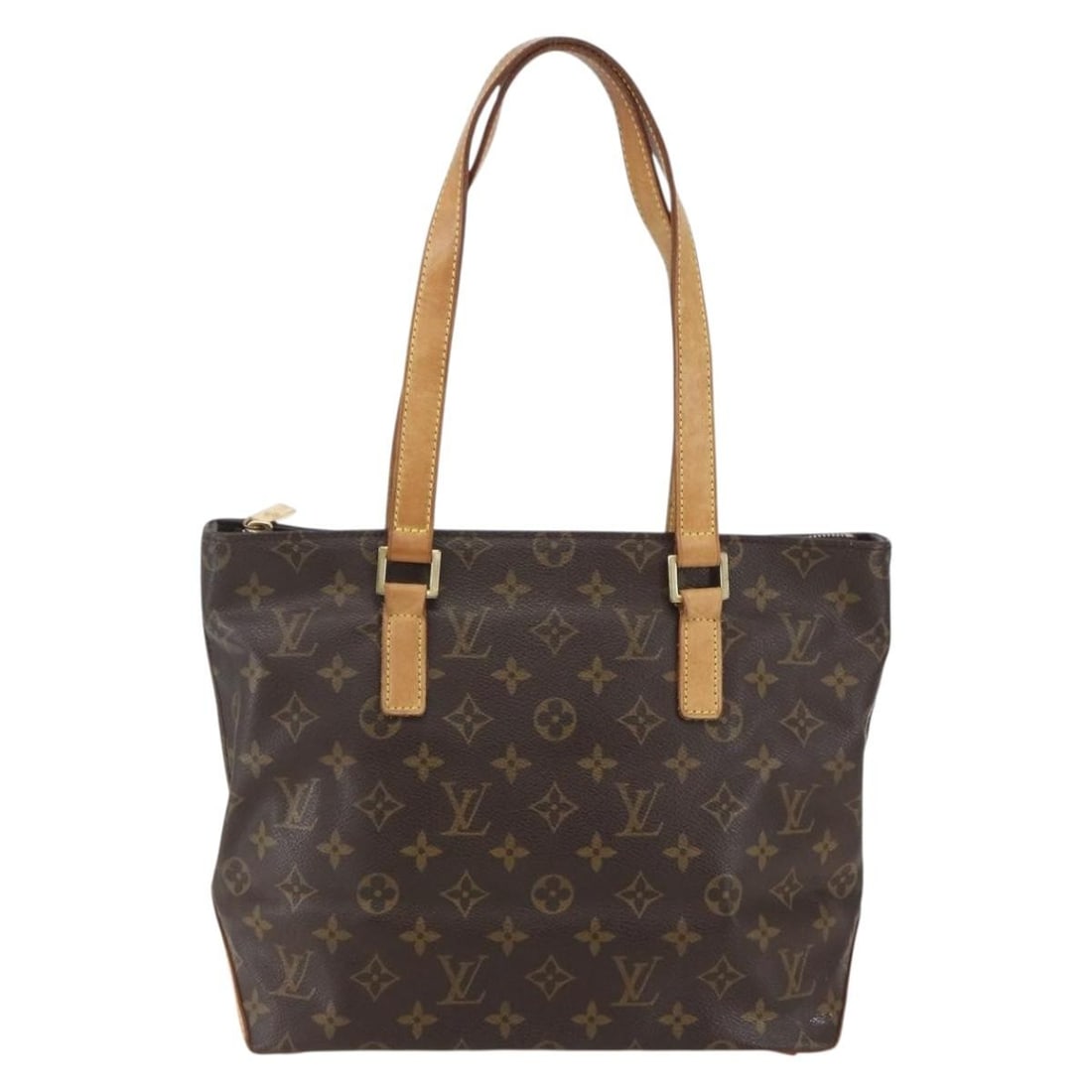 Cabas Piano Tote in Brown Monogram Canvas by Louis Vuitton: Cabas Piano Tote in Brown Monogram Canvas by Louis Vuitton This Louis Vuitton Cabas Piano handbag features the iconic Monogram canvas in brown, designed for women. Made in France, it is crafted from d