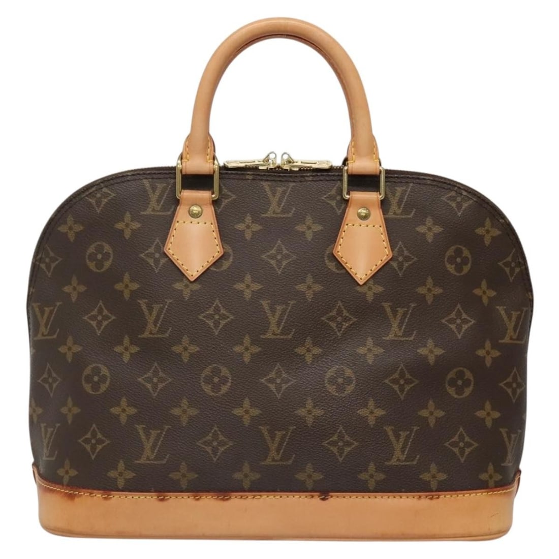 Louis Vuitton Alma Brown Monogram Canvas Satchel Bag France (1 of 18)