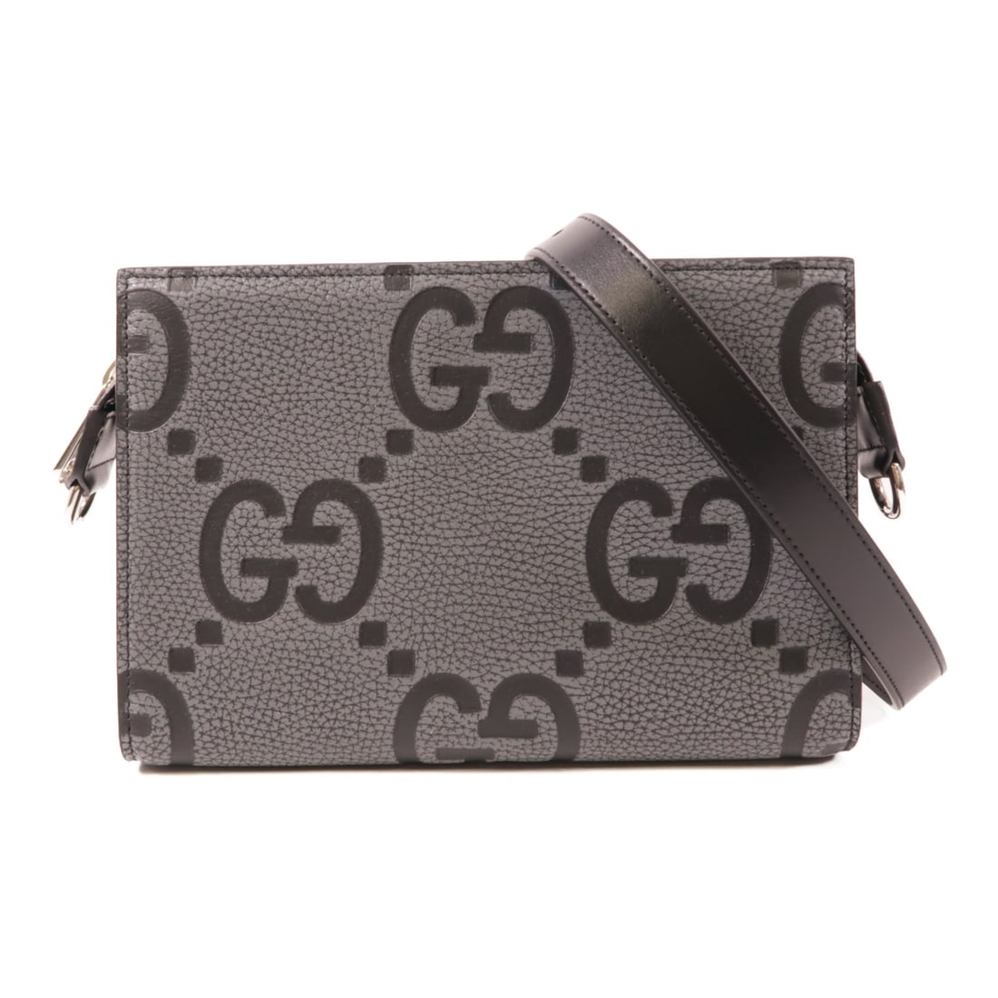 GUCCI Jumbo GG Mini Shoulder Bag Black Leather 795240: GUCCI Jumbo GG Mini Shoulder Bag Black Leather 795240 This exquisite GUCCI Jumbo GG Mini Shoulder Bag is crafted from premium black leather, showcasing a stylish and sophisticated design. Perfect for