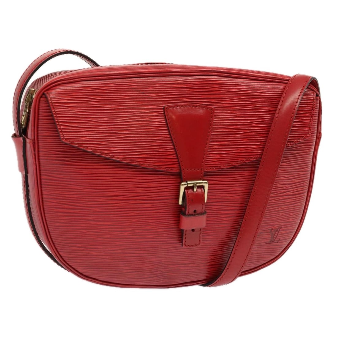 LOUIS VUITTON Epi Jeune Fille MM Red Shoulder Bag M52157 Authenticated: LOUIS VUITTON Epi Jeune Fille MM Red Shoulder Bag M52157 Authenticated This stylish LOUIS VUITTON Epi Jeune Fille MM Shoulder Bag in a vibrant red is crafted from durable Epi leather. It combines func
