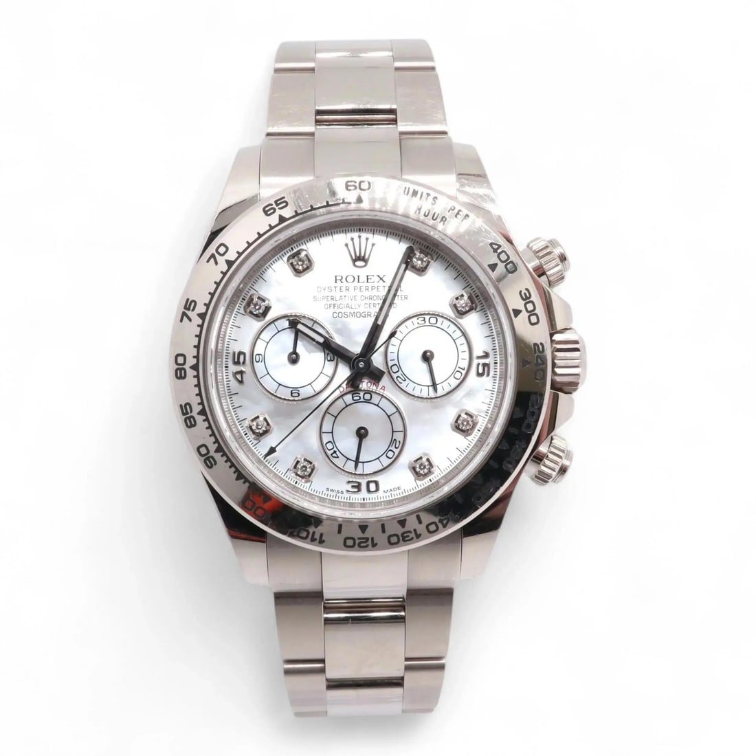 Rolex Daytona 116509 18K White Gold Diamond MOP Dial Luxury Watch (1 of 6)