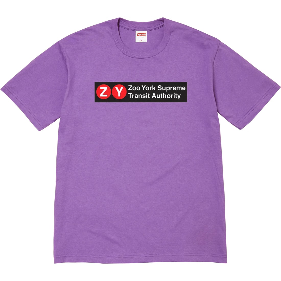 Purple NYC Transit Graphic Tee Supreme and Zoo York Collaboration Small: Purple NYC Transit Graphic Tee Supreme and Zoo York Collaboration Small This Supreme x Zoo York Transit Purple Tee showcases a collaboration between Supreme and Zoo York, featuring a bold graphic insp