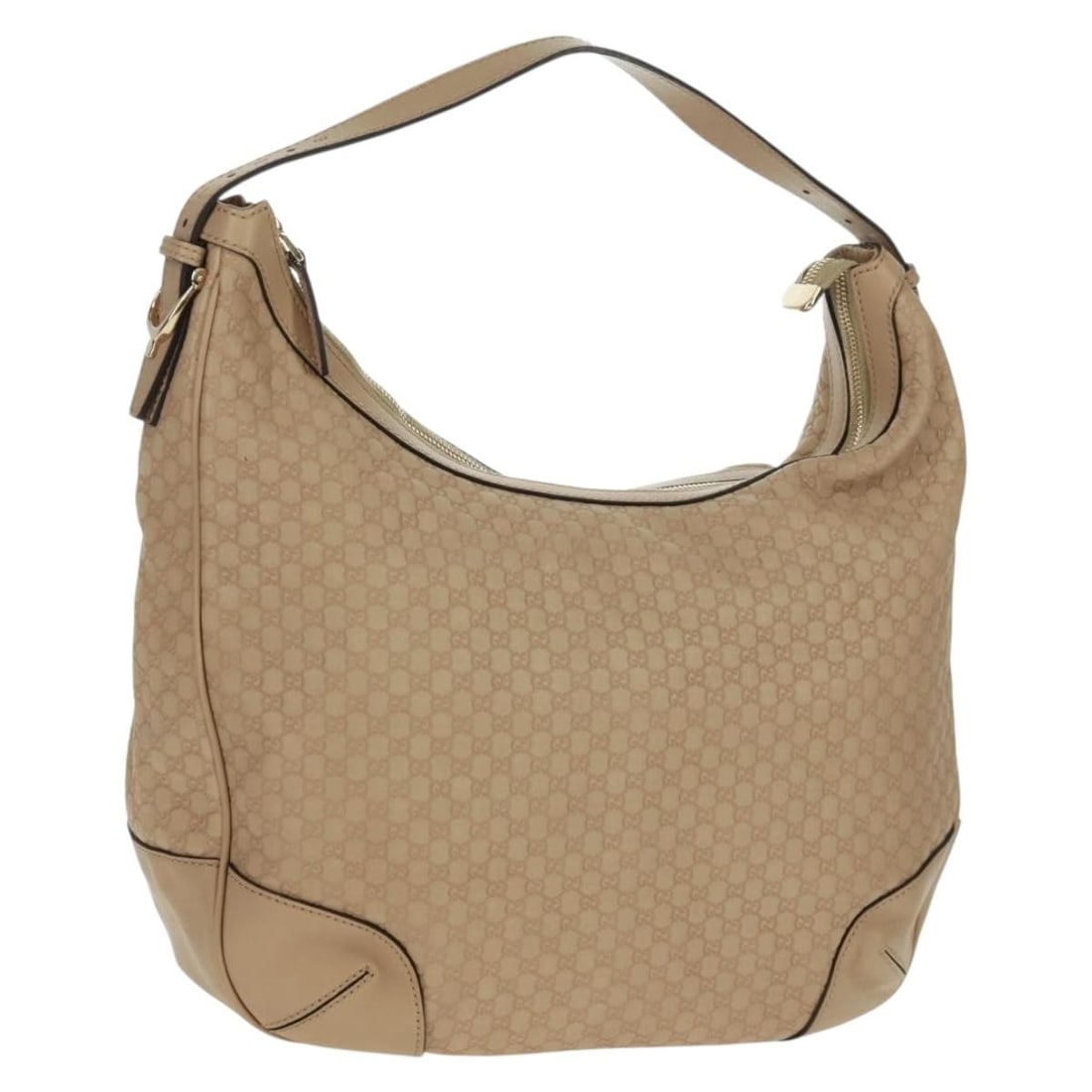 Gucci Micro GG Guccissima Beige Gold Canvas Leather Shoulder Bag 309618 Italy (1 of 18)