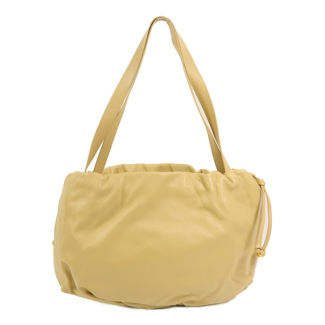 Bottega Veneta The Bulb Yellow Calfskin Leather Shoulder Bag with Gold Hardware: Bottega Veneta The Bulb Yellow Calfskin Leather Shoulder Bag with Gold Hardware This Bottega Veneta The Bulb shoulder bag is crafted from yellow calfskin leather and features a regular size with a str
