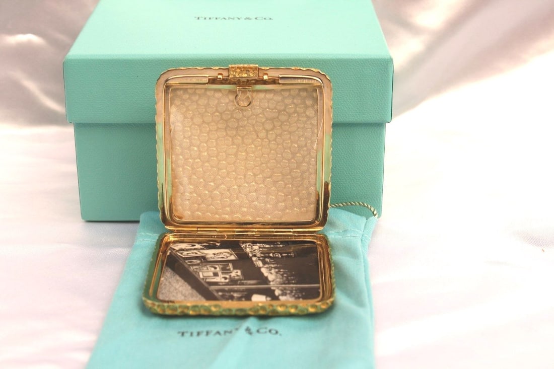 Tiffany 18k Gold Picture Frame with Original Box and Bag - 5