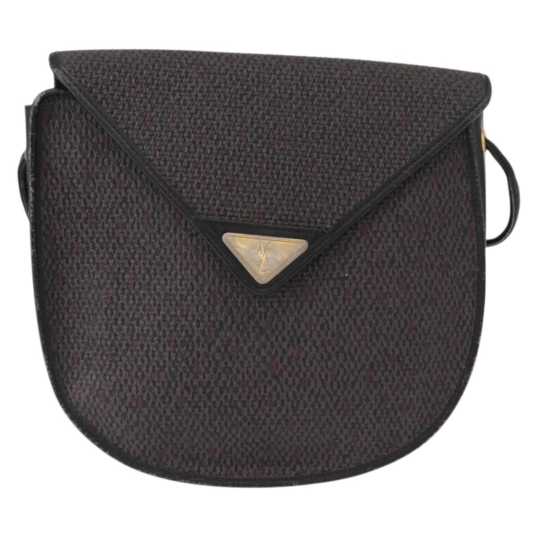 Saint Laurent Canvas Black Vintage Shoulder Purse 22cm by 17cm by 4cm: Saint Laurent Canvas Black Vintage Shoulder Purse 22cm by 17cm by 4cm This Saint Laurent vintage shoulder bag for women features a black canvas exterior with leather detailing. It measures 22cm x