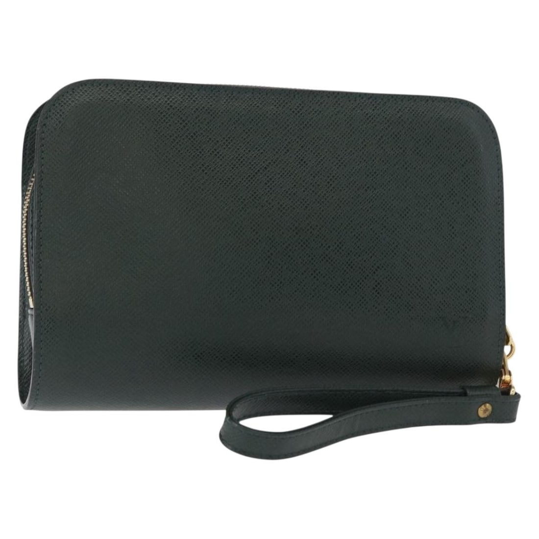 Green Taiga Leather Clutch Louis Vuitton Pochette Baikal: Green Taiga Leather Clutch Louis Vuitton Pochette Baikal This Louis Vuitton Pochette Baikal clutch is crafted from green Taiga leather, designed for women. The pre-owned bag features a compact silhoue