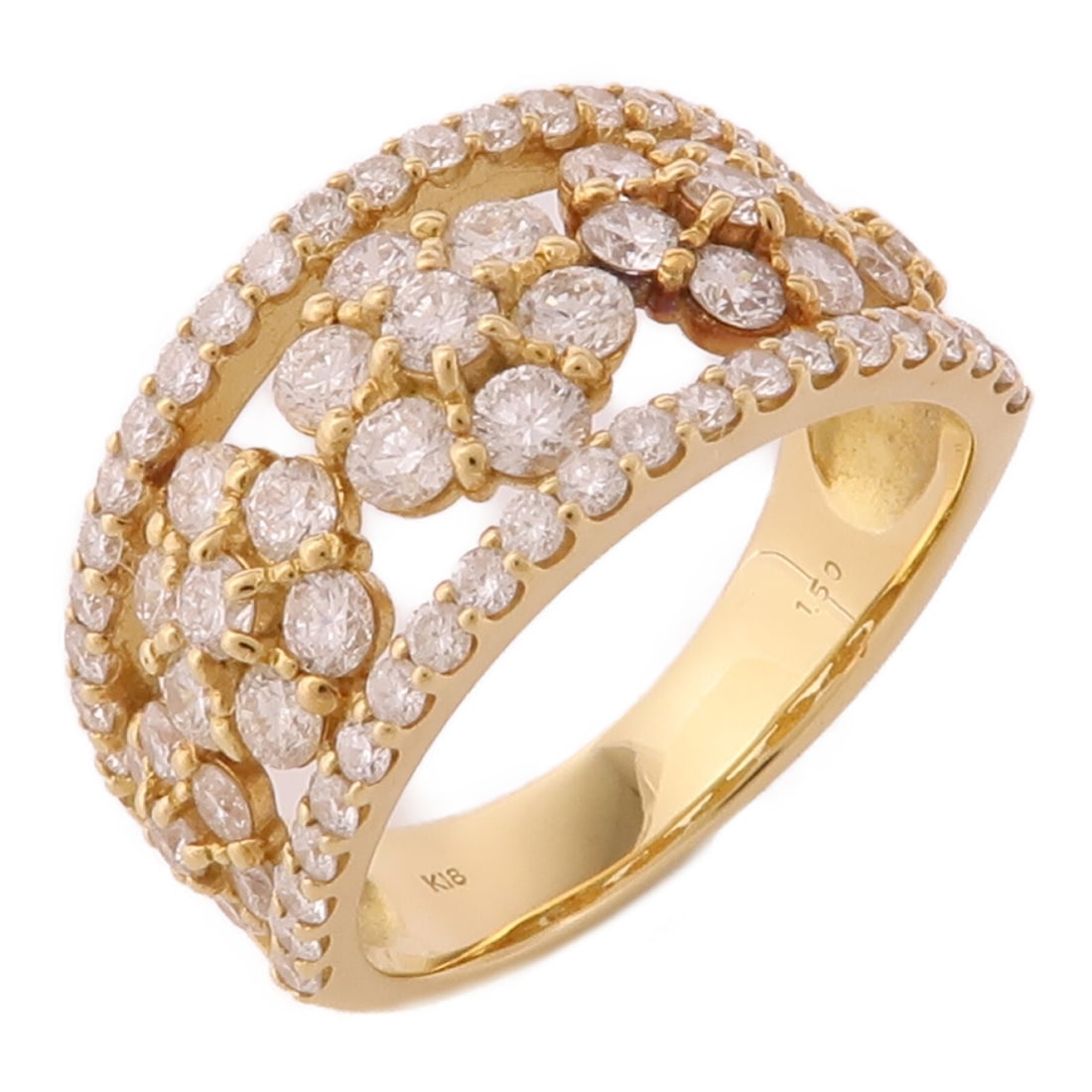 JEWELRY 18K Yellow Gold Diamond Ring Size 5 (1 of 10)