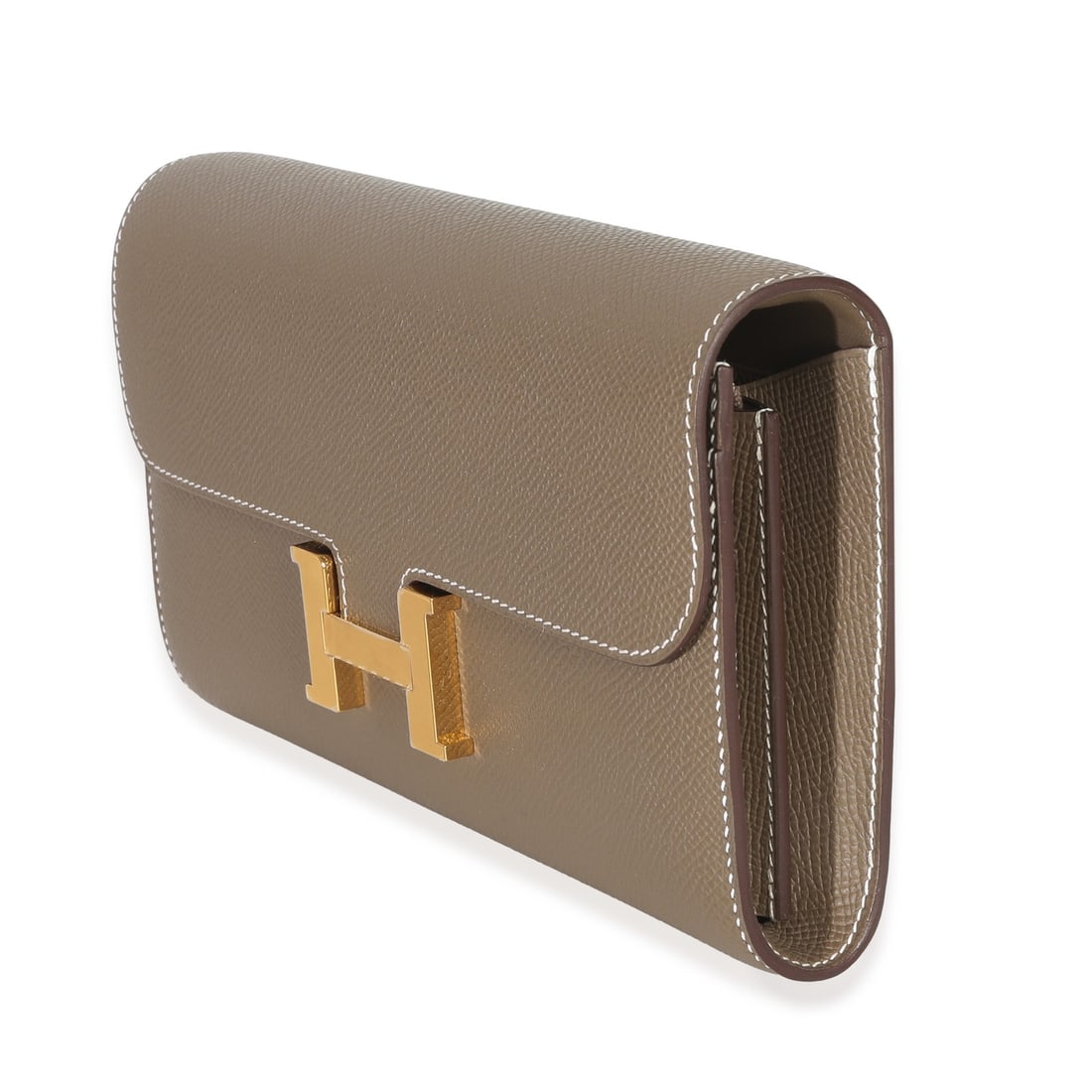 Hermes Constance Wallet To Go in Etoupe Epsom Leather with Gold Hardware - 3