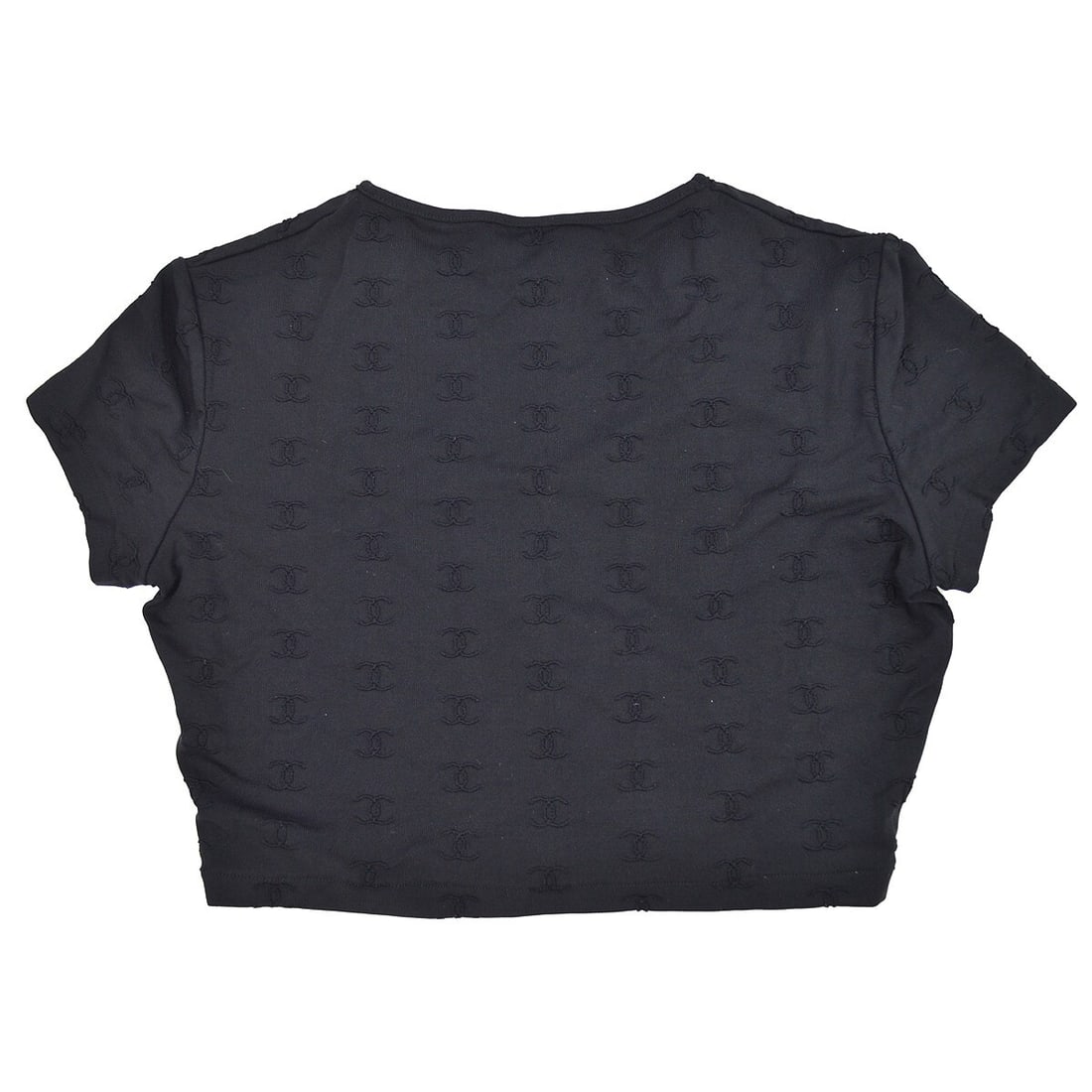 Chanel Black Round Neck Short Sleeve Top Casual T-Shirt - 2