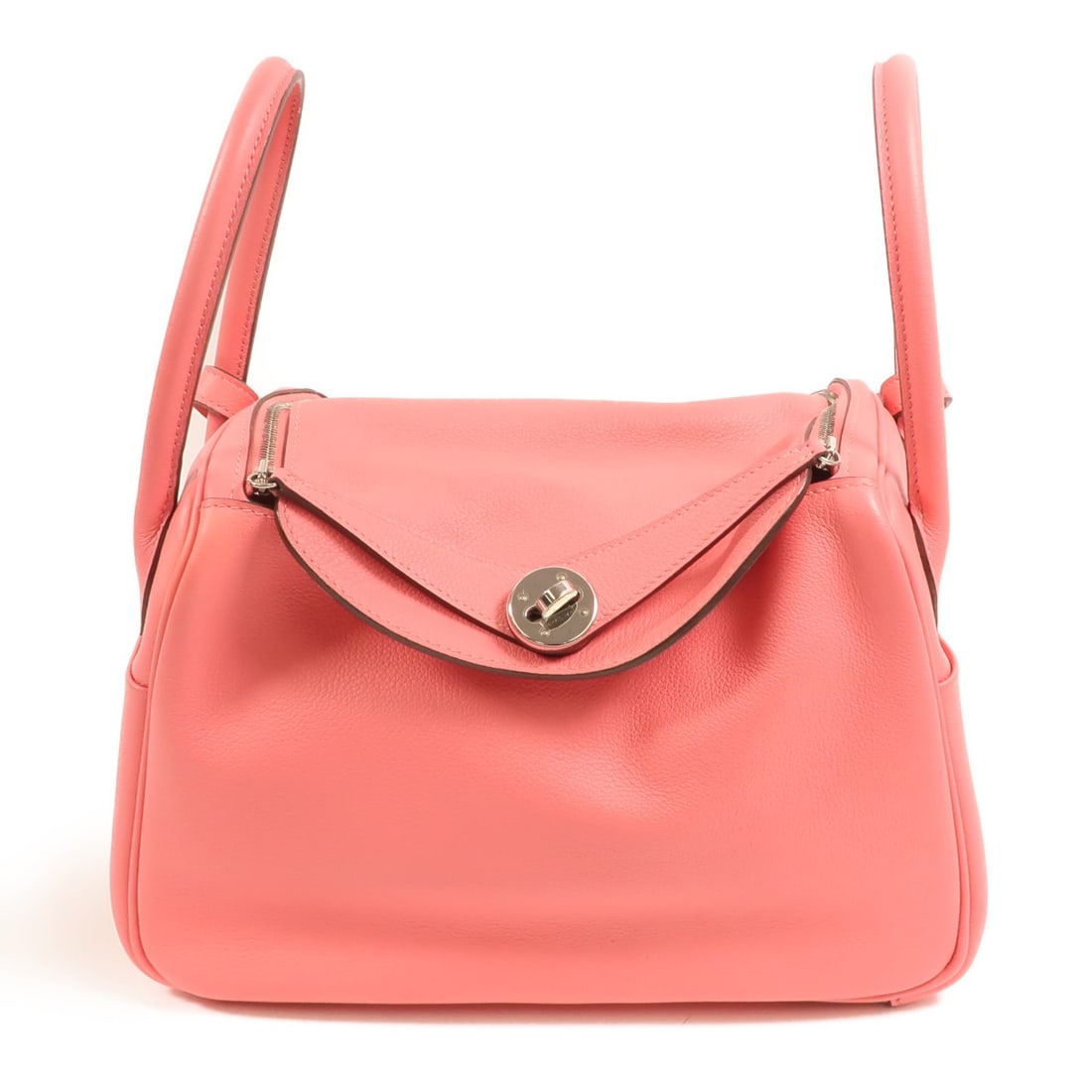 Hermes Lindy 26 Rose Azalee Evercolor Leather Two Way Shoulder Bag PHW (1 of 14)