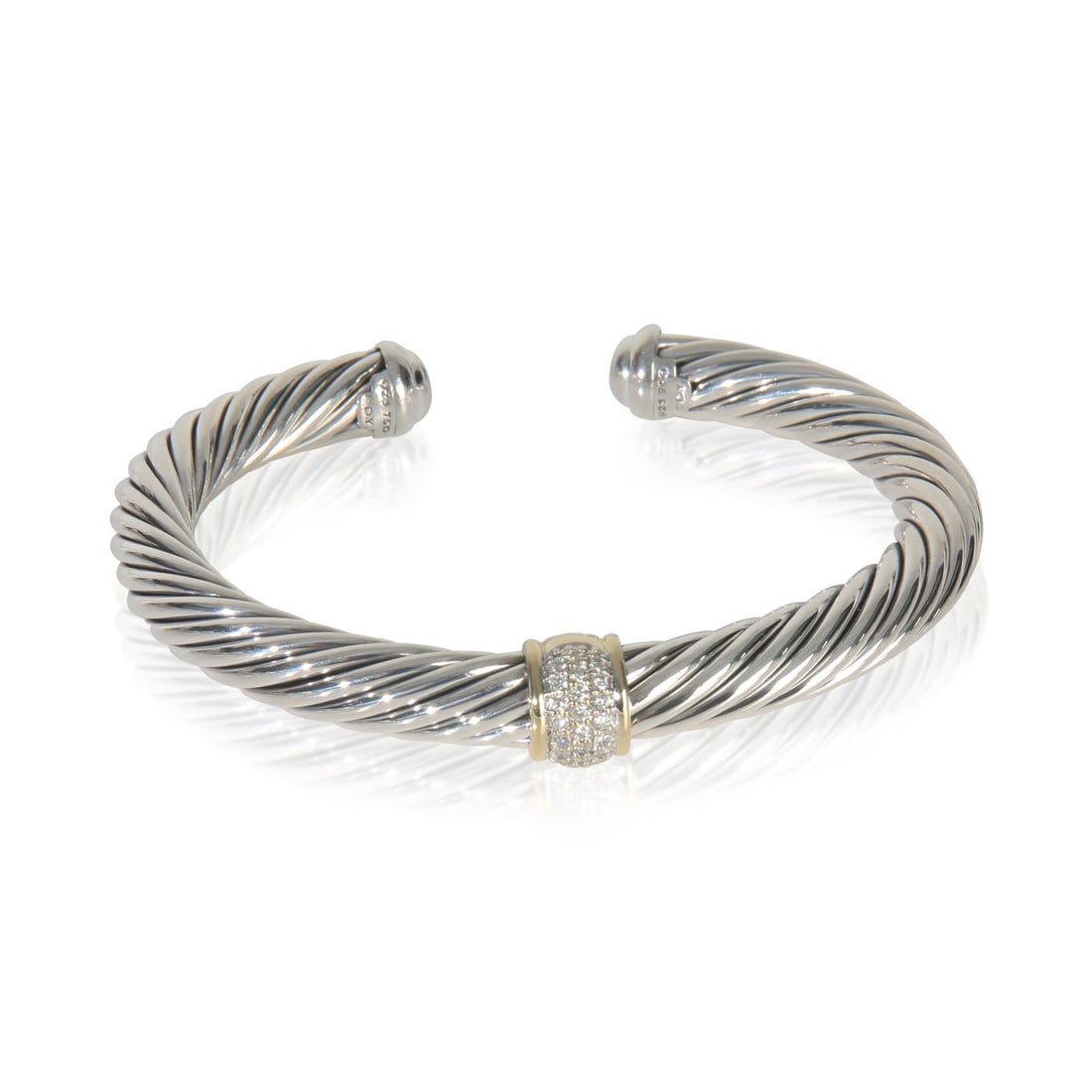 Cable Classic Single Station Bracelet in 18k Yellow Gold and Sterling Silver (1 of 5)