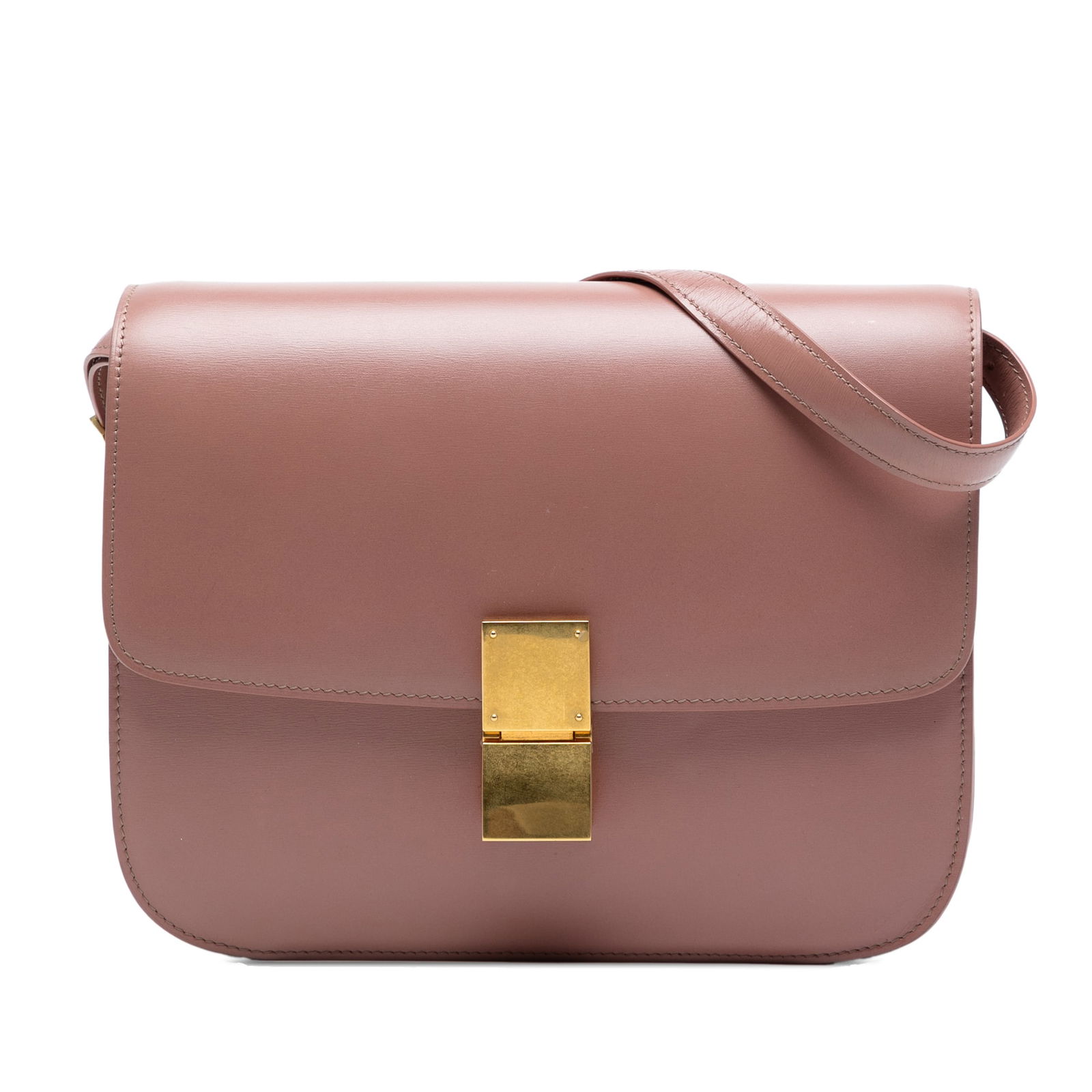 Celine Medium Pink Calfskin Classic Box Bag Italy (1 of 7)