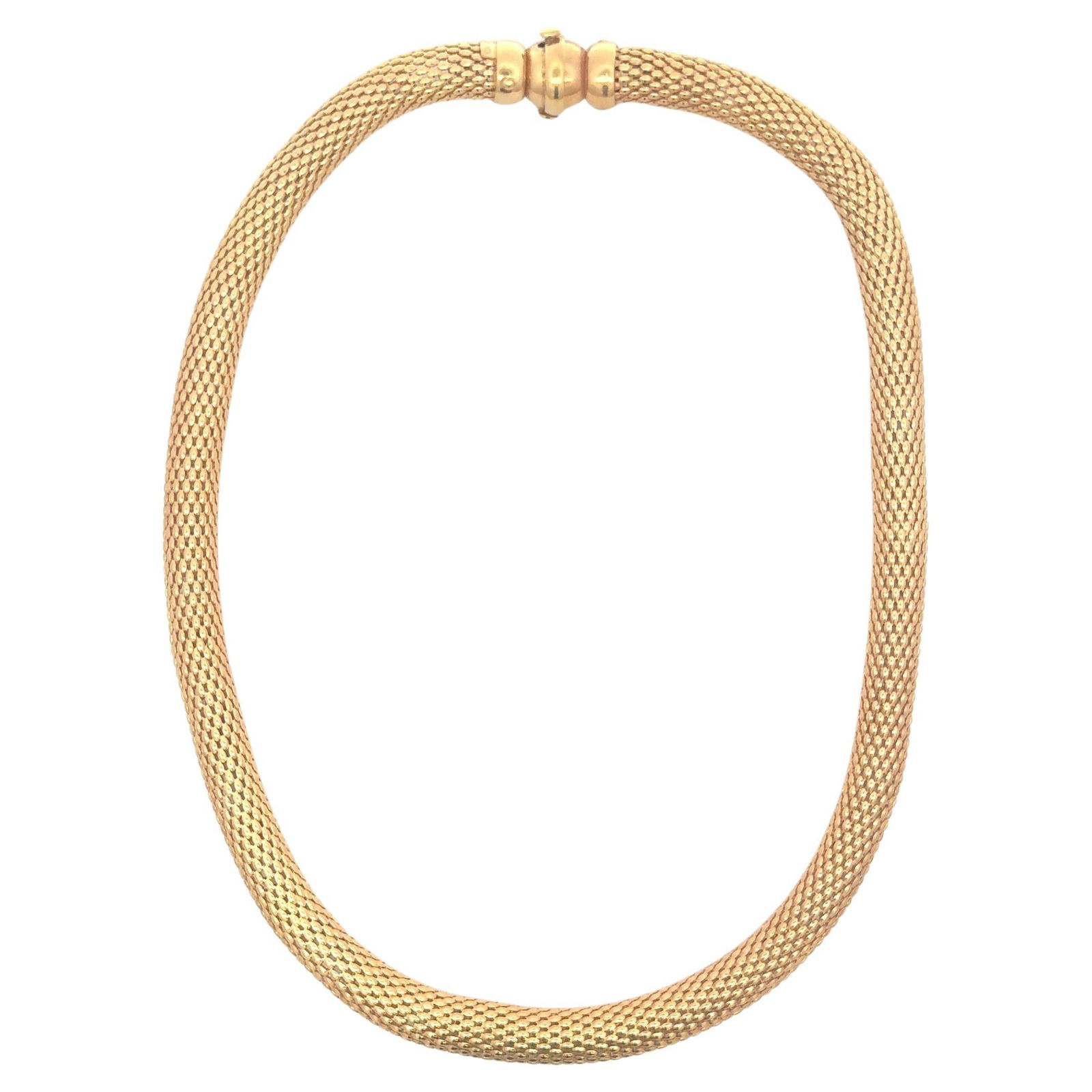 Harbor Diamonds 14K Yellow Gold Woven Tube Necklace 17 Inches 34.5 Grams Italy (1 of 7)