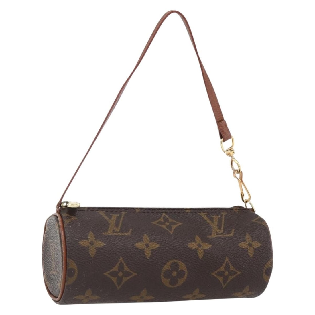 Papillon Monogram Canvas Pouch by Louis Vuitton France: Papillon Monogram Canvas Pouch by Louis Vuitton France This Louis Vuitton Monogram Papillon Pouch features the iconic monogram canvas exterior in classic brown tones. The pouch is compact and practica